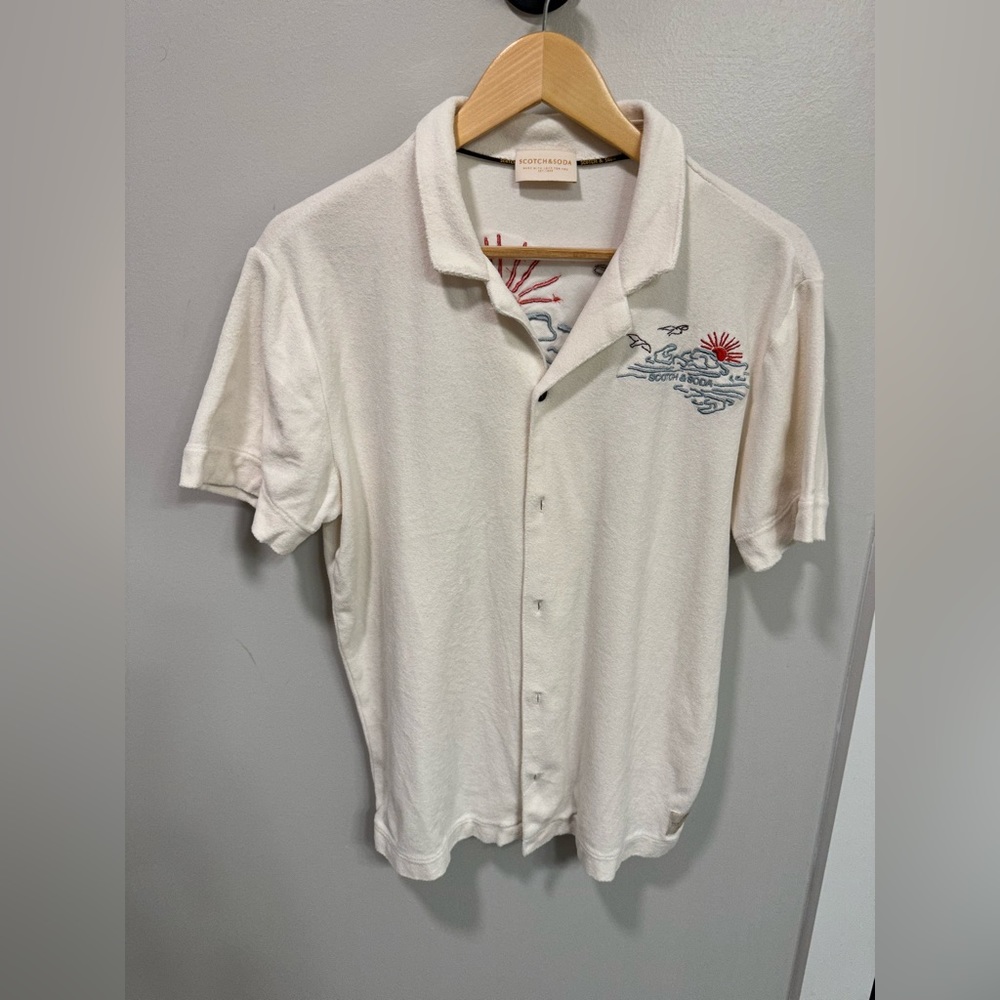Scotch and Soda Terry Towel Cuban Collar
